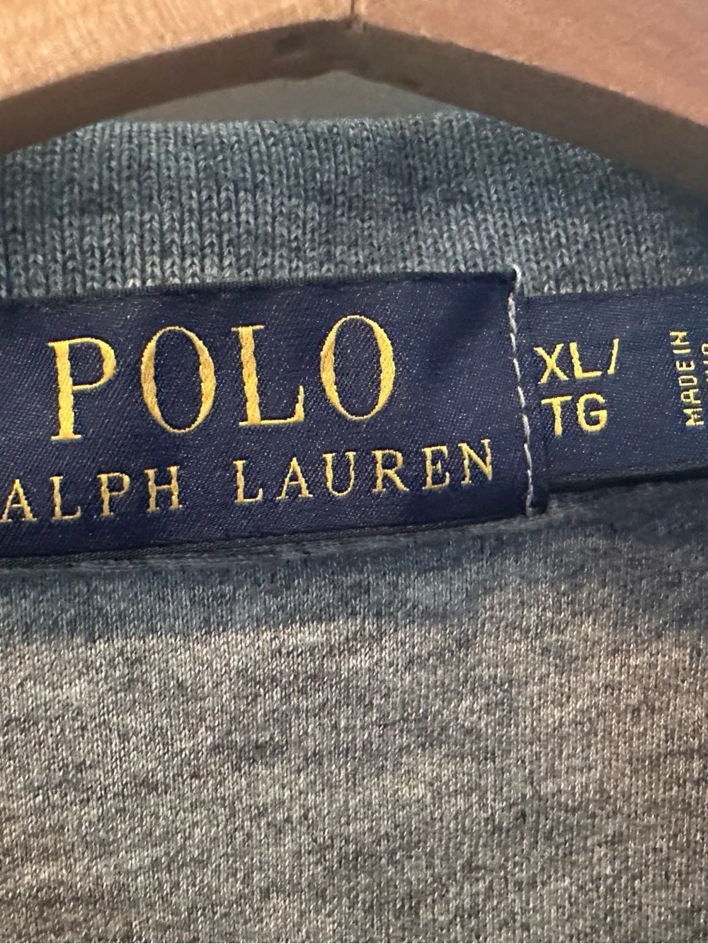 Vintage Men's Ralph Lauren Gray Polo Long Sleeve Polo Retro Y2K Sz XL